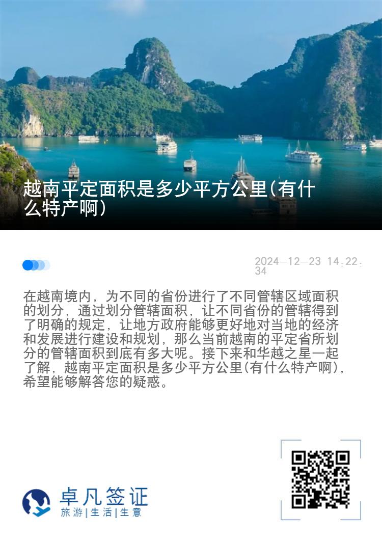 越南平定面积是多少平方公里(有什么特产啊)